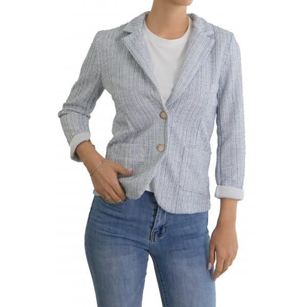 Giacca tinta unita due bottoni 